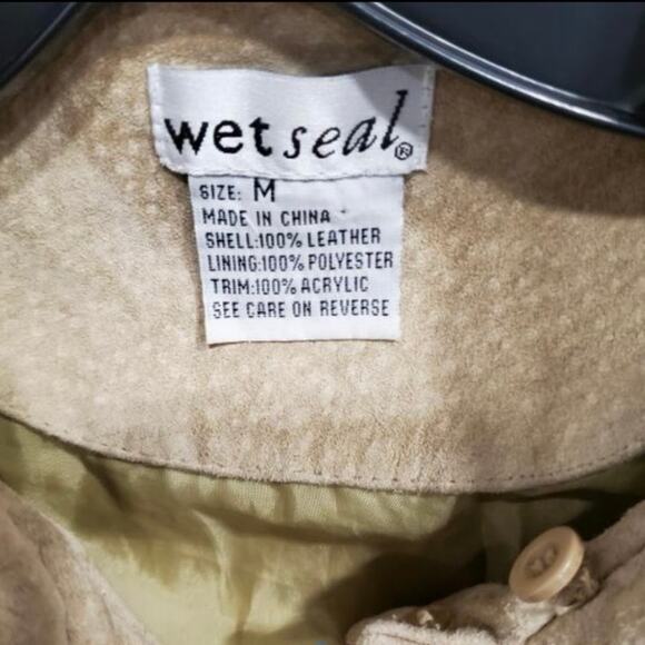 Wet Seal M Vintage Suede Leather Jacket Shirt - Picture 4 of 4